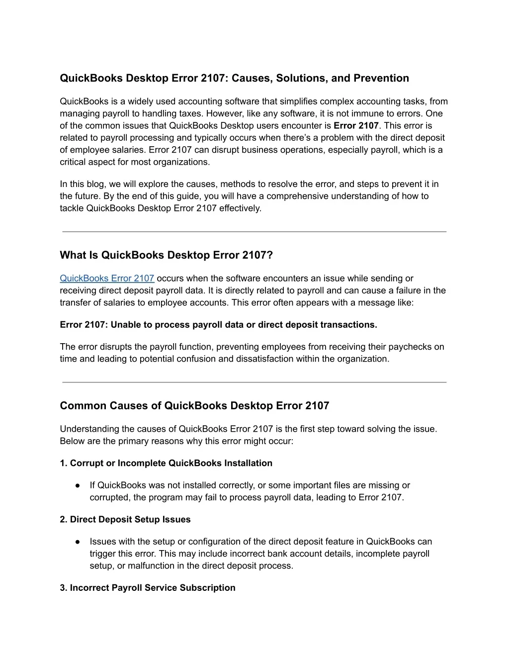 PPT - QuickBooks Desktop Error 2107_ Causes, Solutions, and Prevention ...