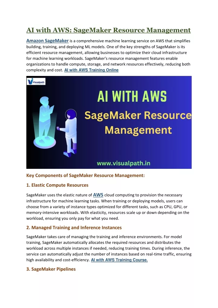 ai with aws sagemaker resource management