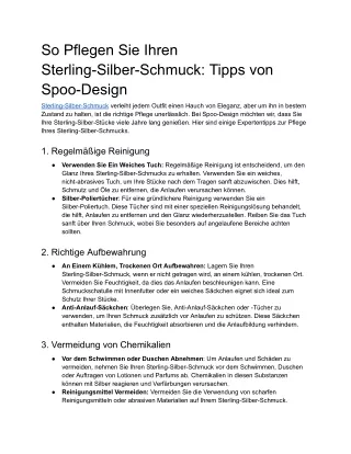 So Pflegen Sie Ihren Sterling-Silber-Schmuck_ Tipps von Spoo-Design