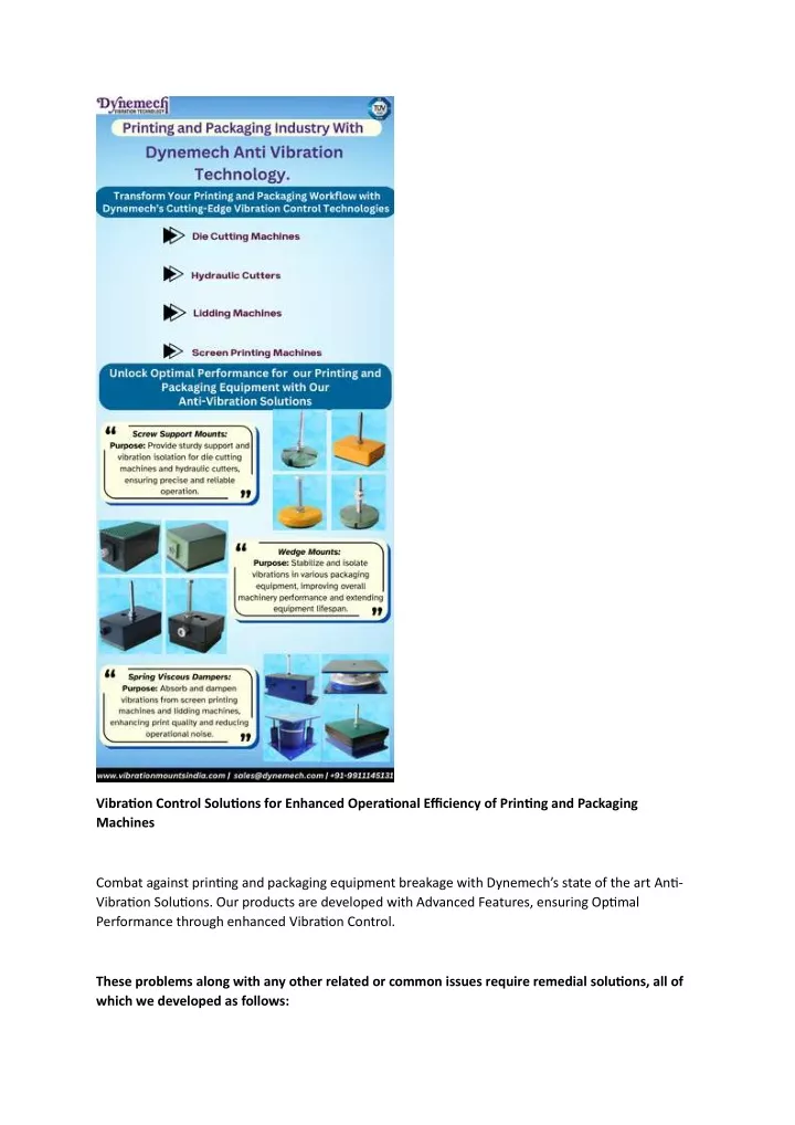 vibration control solutions for enhanced