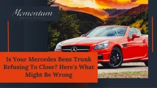 Is Your Mercedes Benz Trunk Refusing To Close Here's What Might Be Wrong