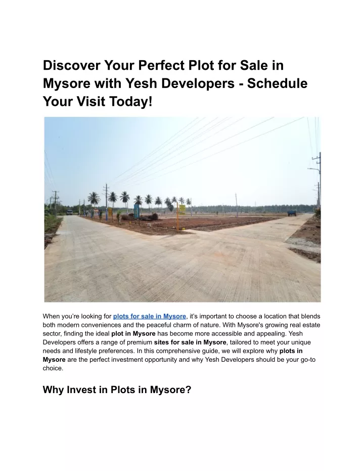 discover your perfect plot for sale in mysore