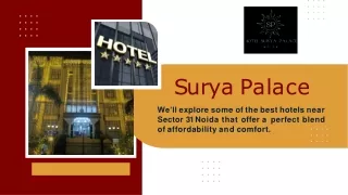 Hotel Sec 31 Noida