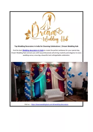 Top Wedding Decorators in India for Stunning Celebrations