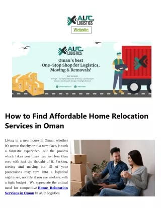 Home Relocation Services in Oman - AUC Logistics (1)