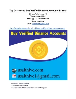 top 04 sites to buy verified binance accounts