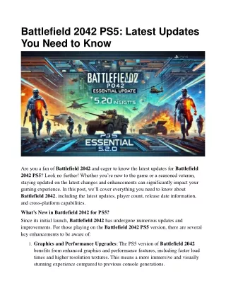 Battlefield 2042 PS5: Latest Updates You Need to Know