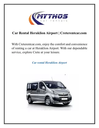 Car Rental Heraklion Airport  Creterentcar.com