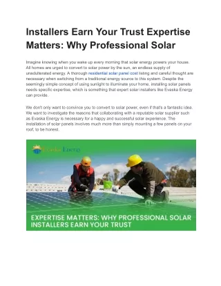 Installers Earn Your Trust Expertise Matters_ Why Professional Solar