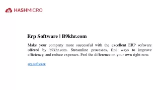 Erp Software B9khr.com