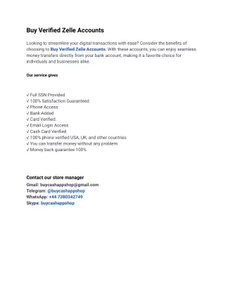 How to Buy Verified Zelle Accounts Fast in 2024
