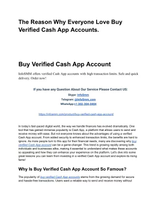 Buy Verified Cash App Account - Fast & Reliable Service