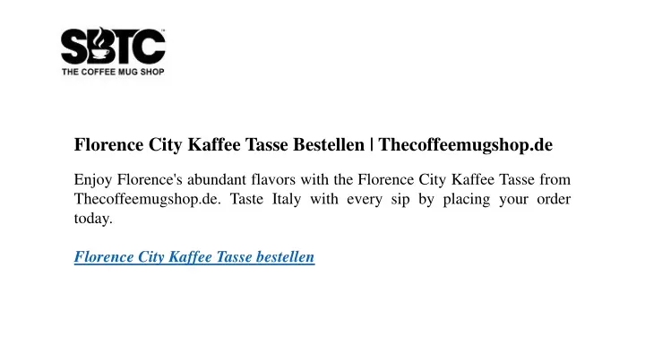 florence city kaffee tasse bestellen