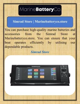 Simrad Store   Marinebatteryco.store