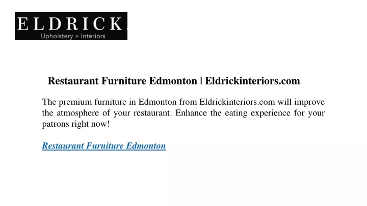 restaurant furniture edmonton eldrickinteriors com