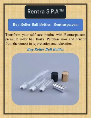 Buy Roller Ball Bottles   Rentraspa.com