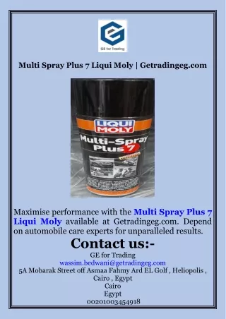 Multi Spray Plus 7 Liqui Moly  Getradingeg.com