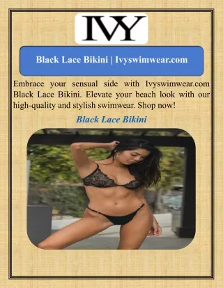 Black Lace Bikini   Ivyswimwear.com