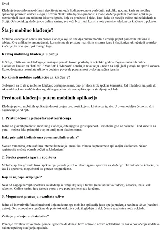 Prednosti i mane klađenja putem mobilnih aplikacija