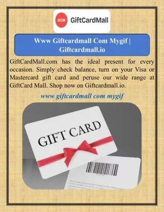 Www Giftcardmall Com Mygif   Giftcardmall.io