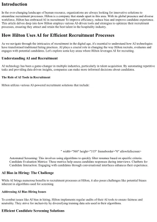 How Hilton uses AI to streamline recruitment processes