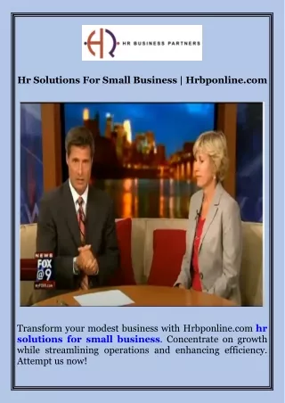 Hr Solutions For Small Business  Hrbponline.com