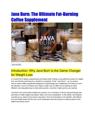 javaburn theultimatefat burning coffeesupplement