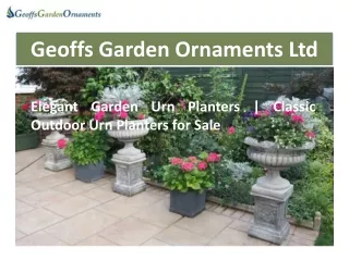 Elegant Garden Urn Planters - Classic Outdoor Urn Planters for Sale