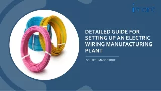 Setting Up a Electric Wiring Manufacturing Plant Report 2024