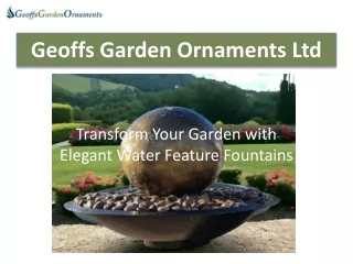 Transform Your Garden with Elegant Water Feature Fountains