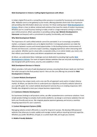 web development in victoria crafting digital