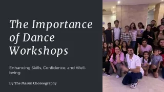 The Importance of Dance Workshops