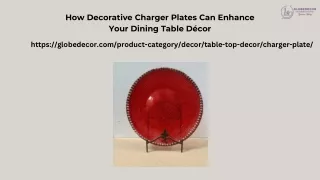 Transform Your Table Setting with Decorative Charger Plates