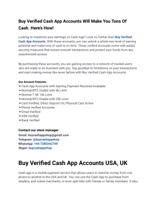 The 7 Best Things About Buy Verified Cash App Account in 2024