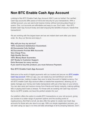Non BTC Enable Cash App Account__USA