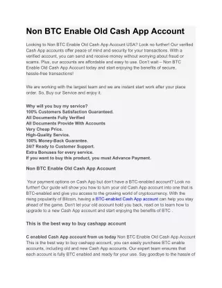 Non BTC Enable Old Cash App Account__USA