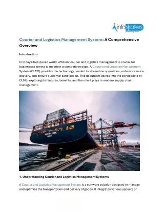 Courier and Logistics management
