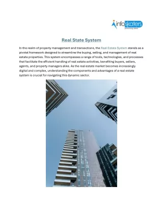 Real State System