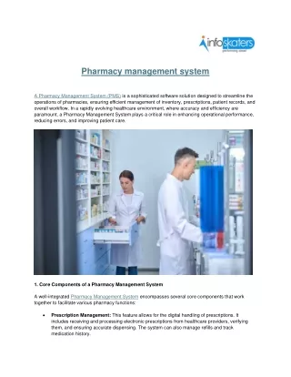 Pharmacy management system