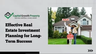 Effective Real Estate Investment Planning for Long-Term Success
