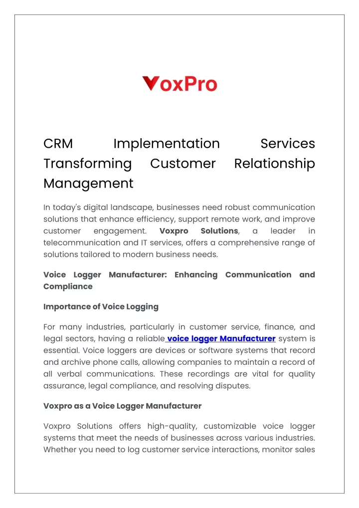 crm transforming management