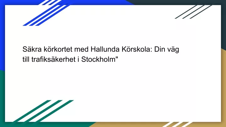 s kra k rkortet med hallunda k rskola