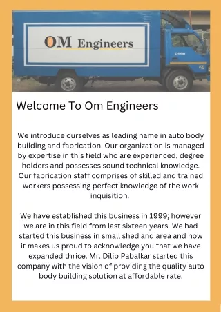 welcome to om engineers