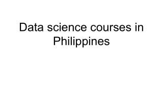 Data science courses in Philippines