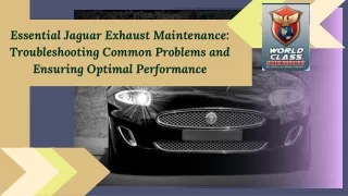 Essential Jaguar Exhaust Maintenance Troubleshooting Common Problems and Ensuring Optimal Performance