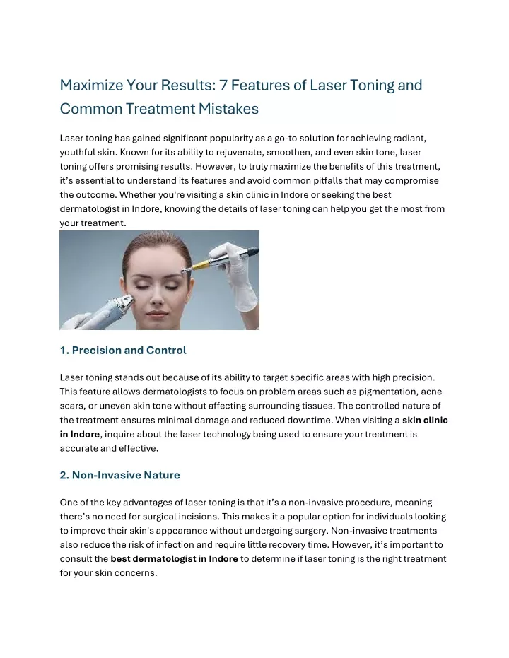 maximize your results 7 features of laser toning