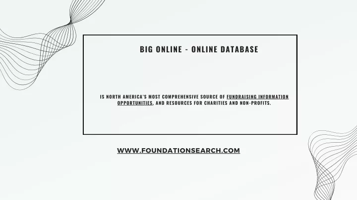 big online online database