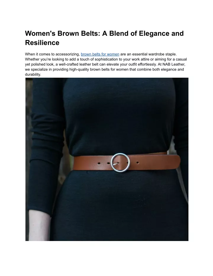 women s brown belts a blend of elegance