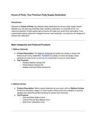 Houseofparty.com ebook