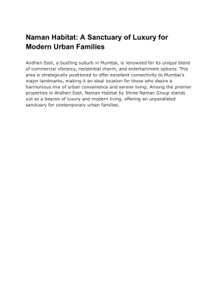 naman habitat a sanctuary of luxury for modern